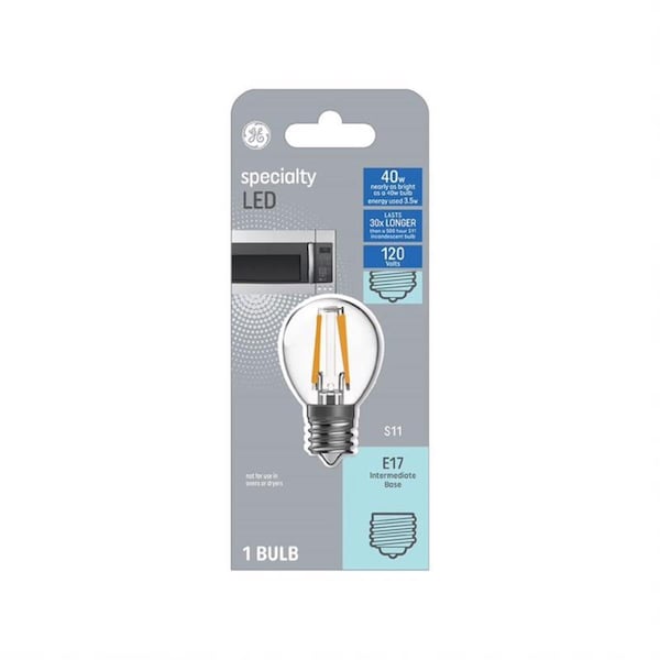 Ge S11 E17 Intermediate LED Bulb with 40 watt Equivalence, Soft White 3008232 - main